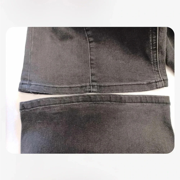 RFM Royalty For Me Black Wash Fading Wide Leg Mid Rise Jeans Size 20W - Picture 8 of 8